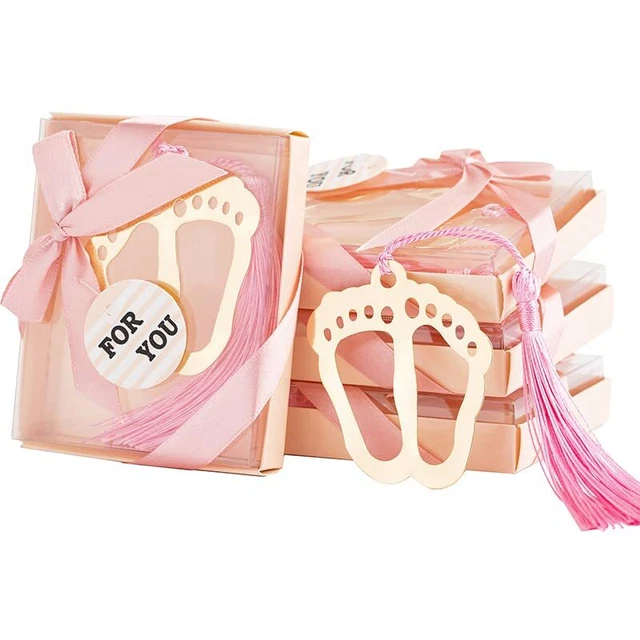 30PCS Baby Shower Baby Feet Bookmarks for Baby Shower/Wedding/Bridal