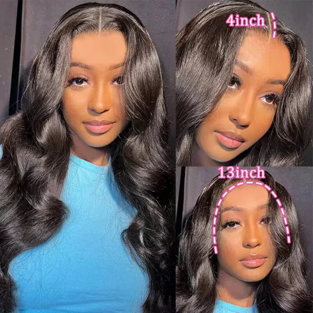 Body Wave Lace Front Wigs Human Hair 150Density Glueless 13x4 Realistic Hairline 2
