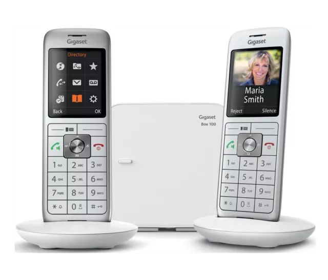 gigaset téléphone sans fil duo dect blanc avec répondeur gigacl660aduoblanc