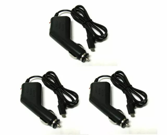 3x New Micro USB Rapid Fast Battery Travel Auto DC Car Charger For Cell Phone