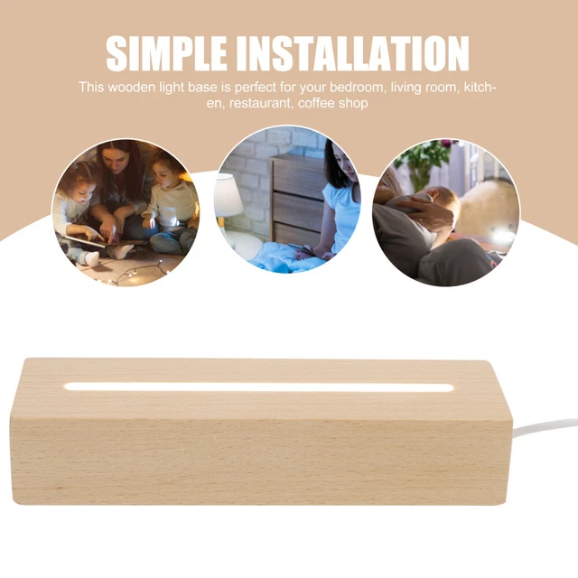 PERSPEX DISPLAY STANDS Table Top Light Base Exquisite Details Lamp