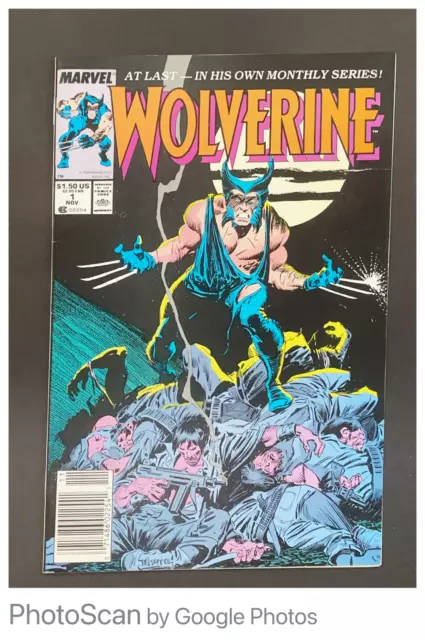 Wolverine #1 Marvel Comics 1988, First Patch, Newstand!, NM, Sharp Copy!