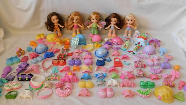 HUGE LOT of Snap N Style Fisher Price 5 Dolls & Accessories Clothes 124 PIECES!