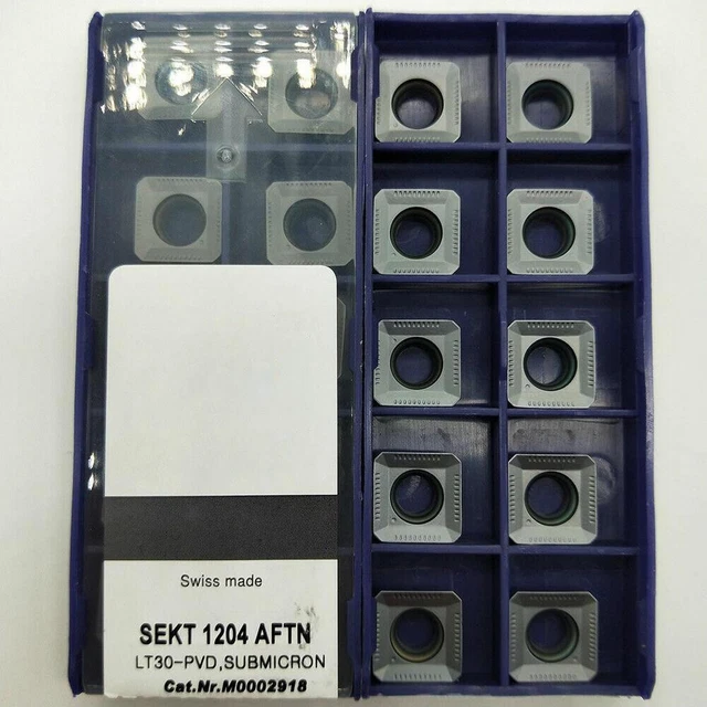 Lot De 10 Inserts De Fraisage En Carbure SEKT1204 AFTN-XM