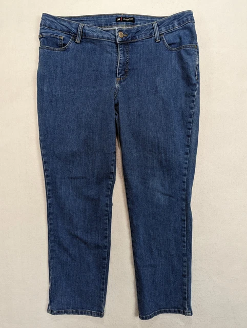 Lee Classic Fit Womens Jeans Size 18W Petite Cotton Blend Blue