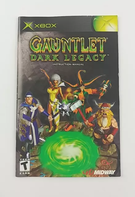 Gauntlet Dark Legacy Original XBOX Instruction Manual Only Authentic Original