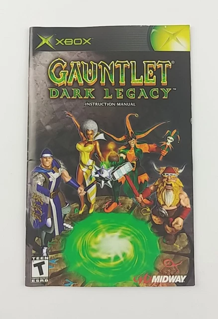 Gauntlet Dark Legacy Original XBOX Instruction Manual Only Authentic Original