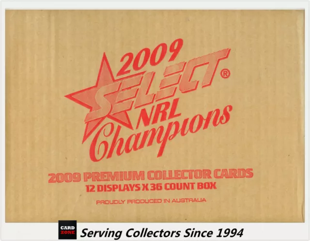 2009 Select NRL Champions Trading Cards Factory Case (12 Boxes + Case Card)