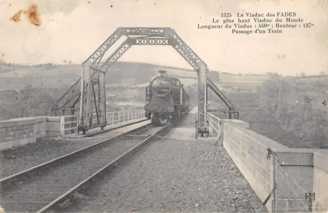Cpa 63 Le Viaduc Des Fades / Passage Of A Train