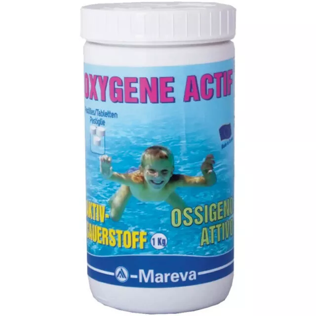 Ossigeno Attivo Actif Mareva 1 Kg Pastiglie 20  Gr Acqua Piscina E Idromassaggio