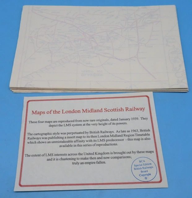 MAPS OF THE London Midland Scottish Railway BCA Special Edition 4 Maps ...