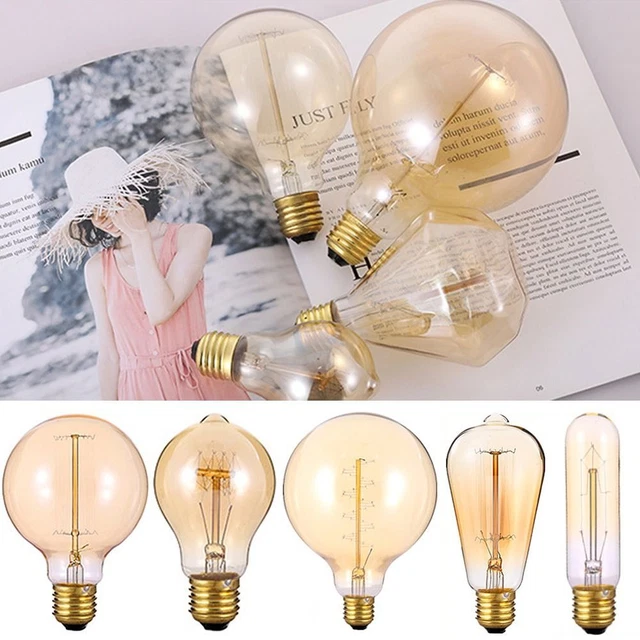 Antike Glühlampen Dekoration Edison Lampe Vintage Retro-Glühbirne Glas Filament