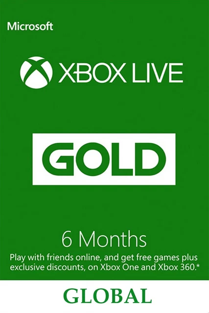 Xbox Live Gold : Abbonamento di 6 mesi - Xbox Live 6 months key - Global