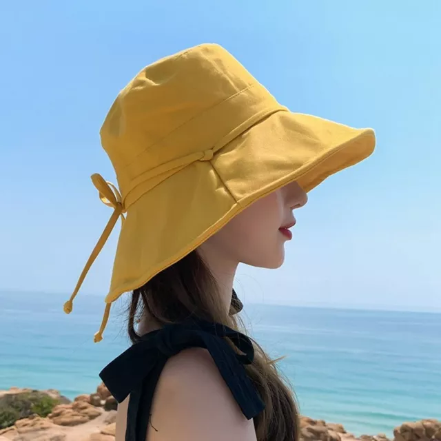 COTTON BUCKET HAT Sweet Cute Dot Bow Hat for Sun for Protection