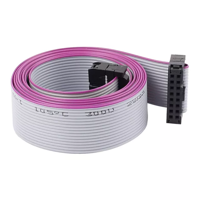 2.54mm Pitch IDC 16-Pin Dual Female Connector Flat Ribbon Cable Wire