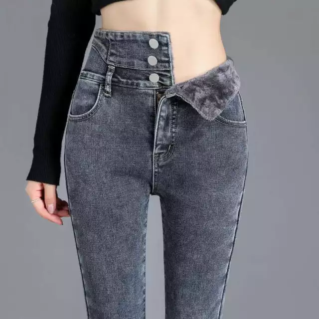 Jeans De Mujer Pantalones de moda Cintura alta Vaqueros Ropa