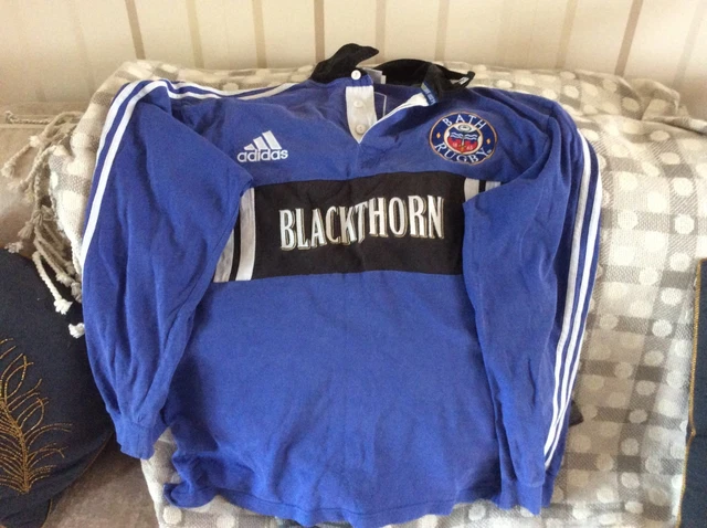 BATH RUGBY SHIRT Long Adidas with Blackthorn Logos XL