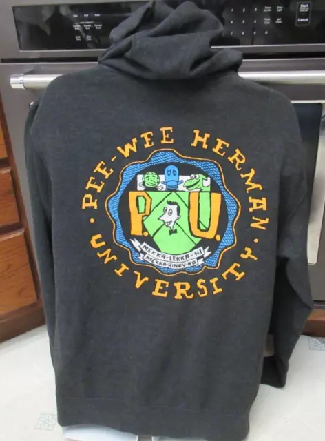Pee - Wee Herman University Hoodie sweatshirt Men's L Independent Trading Co