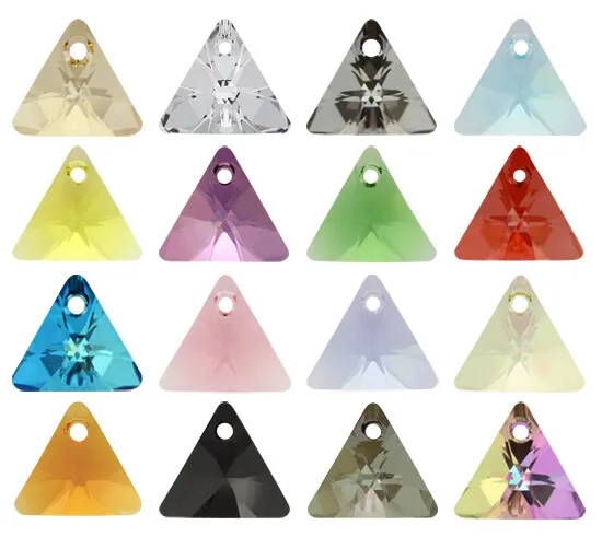 Superior PRIMERO 6628 Triangle Crystals Pendants * Many Sizes & Colors