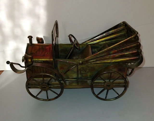 VINTAGE SANKYO WINDUP Music Box Copper Car "Raindrops Keep Falling on