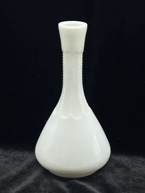 Antique Mold Blown White Milk Glass Barber Bottle 7.25”—#01