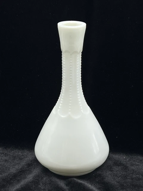 Antique Mold Blown White Milk Glass Barber Bottle 7.25”—#01 Antique Mold Blown White Milk Glass Barber Bottle 7.25”—#01
