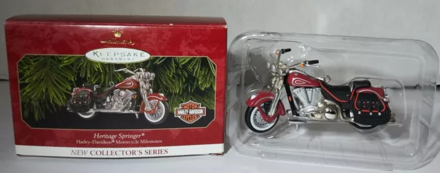 Hallmark Keepsake Heritage Springer Harley Davidson Motorcycle Die-Cast Ornament