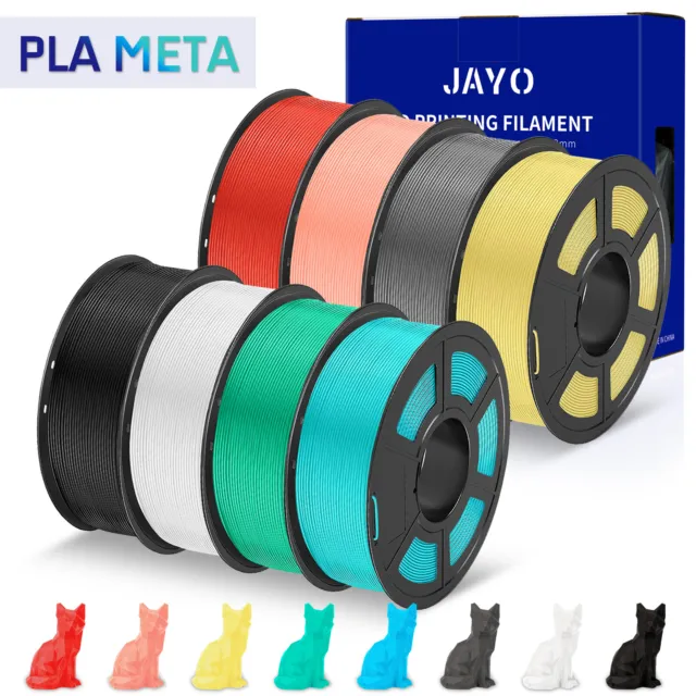 JAYO PLA Meta 1,75mm Filament pour imprimante 3D Consommables 1,1KG 250G Noir DE