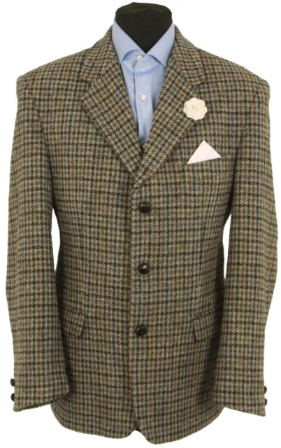 Giacca Harris Tweed Blazer 42R Finestra Country Check Hacking Caccia Sport