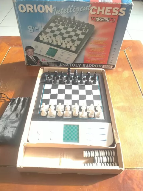 Orion 2000 Karpov chess draughts computer box Millennium 2000 Germany -  Vintage Man Stuff