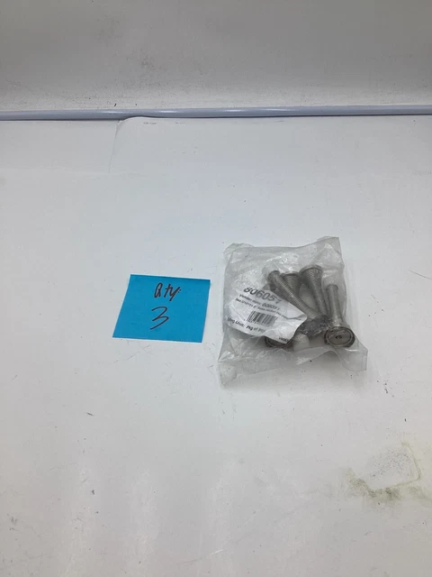 (QTY 3 Bags) NEW (15) 3" Spring Door Stop with Rubber Tip 806051 Nickel