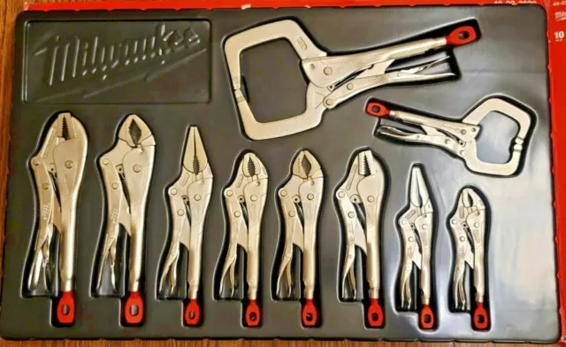 Milwaukee 10pc Torque Lock Master Locking Pliers & Clamp Set #48-22-3690