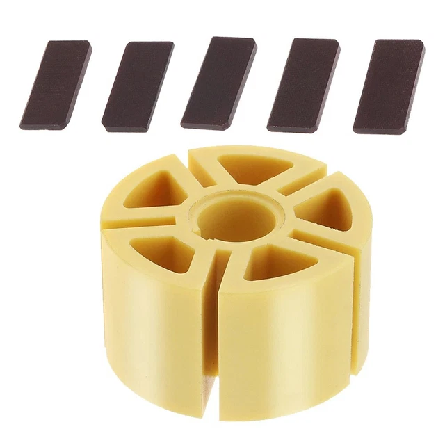 Vanne de rotor en plastique jaune + lame de bakélite marron pour broyeur à air