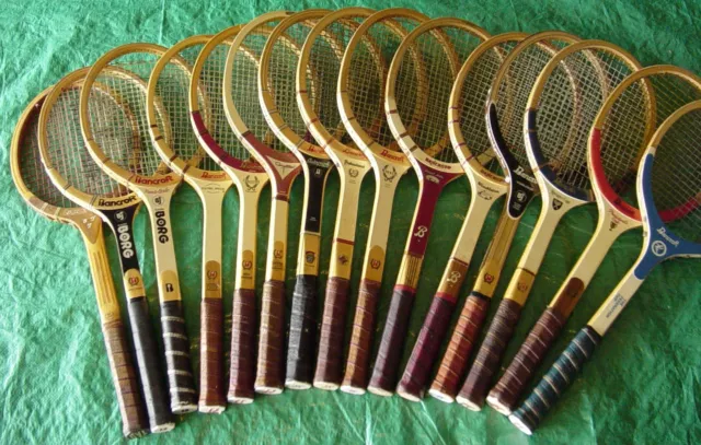 Vintage Retro Wooden Tennis Racket Slazenger, Dunlop, Professional, Wilson