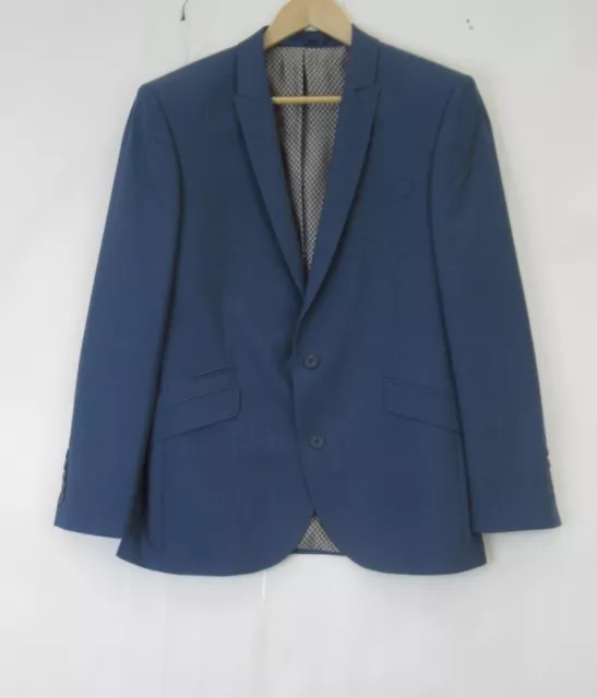 Lambretta Jacket UK 40 Blue Single Breasted Blazer Lined Official Product