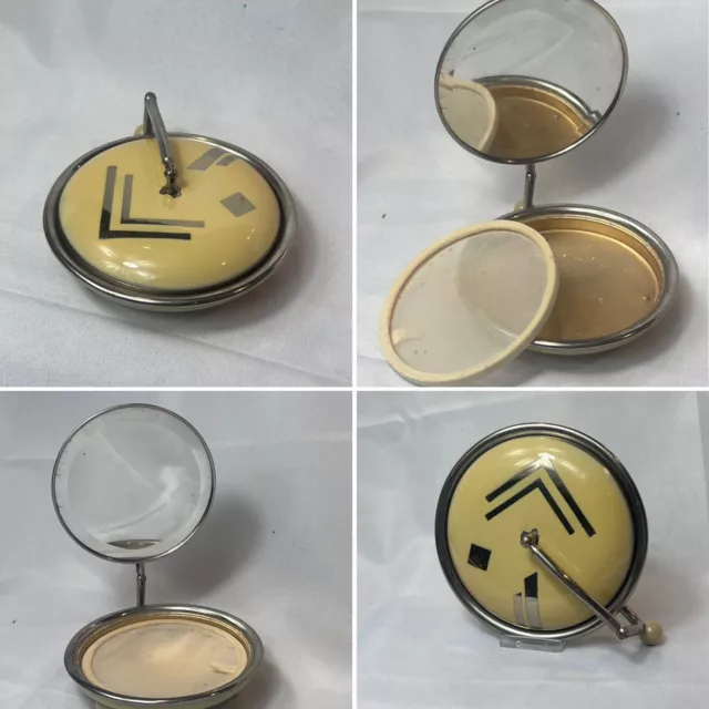 Art Deco Dressing Table Powder Box Footed Made In Germany Swing Arm Mirror