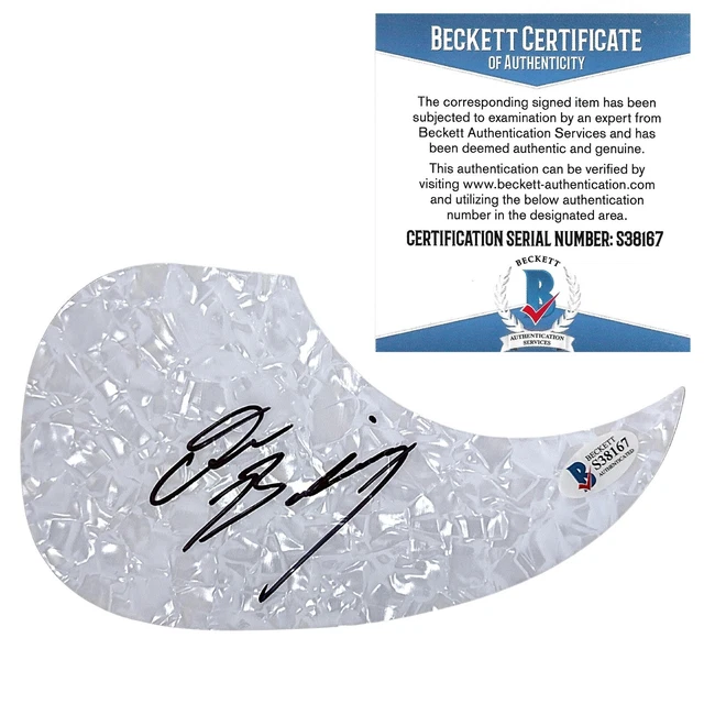 Drew Baldridge Signed Guitar Pick Guard Beckett Authentic Country Music Star COA