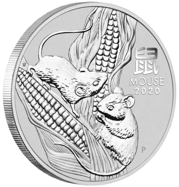 2020 1oz Lunar Year of the Mouse - Perth Mint BU 0.999 Silver Coin