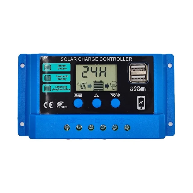 SOLAR FOR PWM Controller 12V 24V Battery Charger Regulator 30A 20A 10A ...