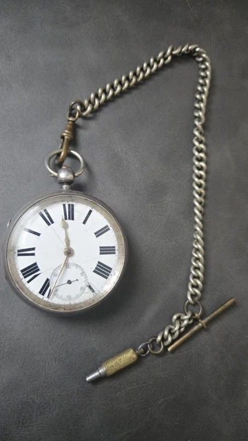 ANTIQUE STERLING SILVER Pocket Watch Hallmarked Chester 1890s £89.08 ...
