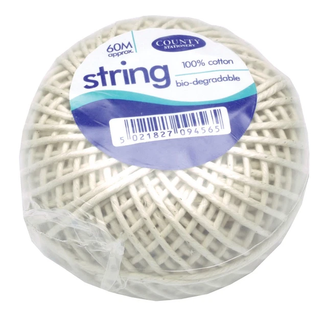 County Cotton String Ball Medium 60m Pack of 12 C176