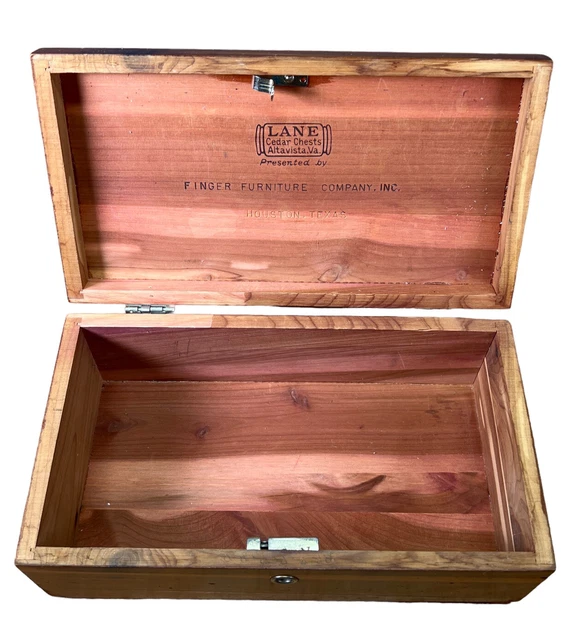VINTAGE LANE MINI Cedar Box Jewelry Chest FINGER FURNITURE Houston Tx