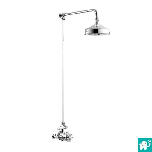 TRADITIONAL 200MM EXPOSED Bath Bar Mixer Shower Thermostatic Valve