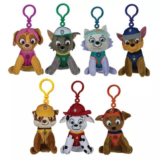 Paw Patrol Porte-Clés Peluche 12cm Clip Pendentif Sac à Dos Sac Enfants