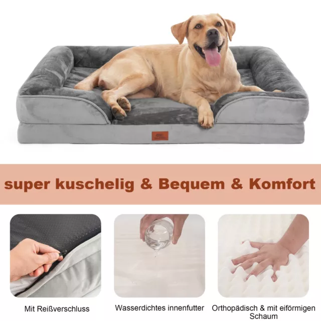 Hundesofa Hundecouch orthopädisch waschbar Hundebett Haustierbett rutschfest