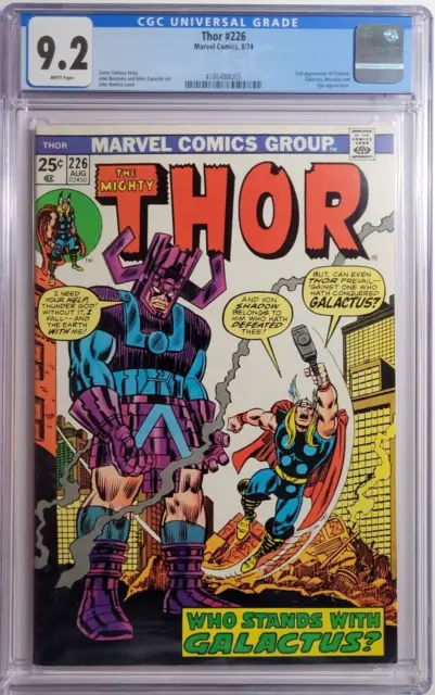1974 Thor 226 CGC 9.2 2nd Appearance of Firelord. Galactus Cover.