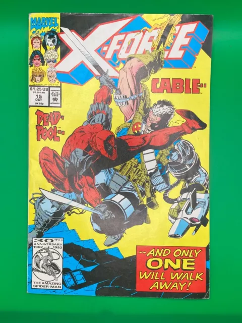 X-Force #15 Marvel Comics Deadpool Vs Cable October Oct 1992