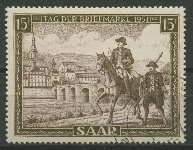 Saarland 1951 Tag der Briefmarke 305 gestempelt