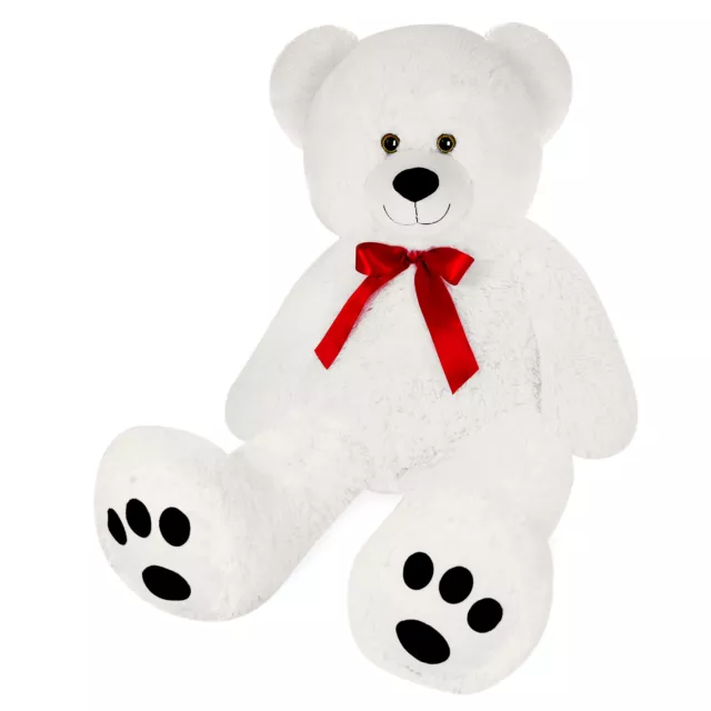 Grand Nounours Géant Ours En Peluche Ourson XXL 150 cm Teddy Bear blanc