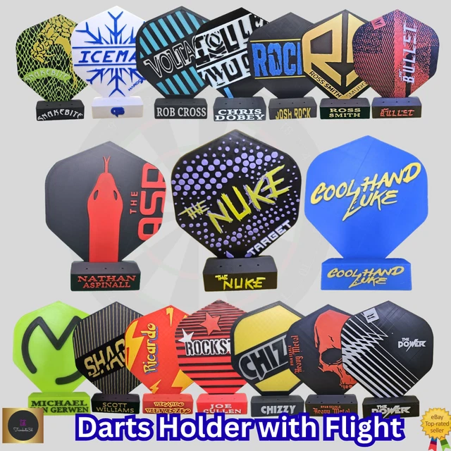 XL Darts Holder Luke Littler, The Asp, CoolHands, SnakeBite, Voltage etc